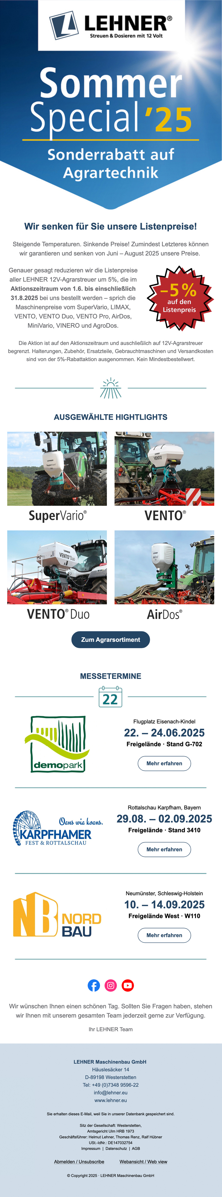 Newsletter Lehner