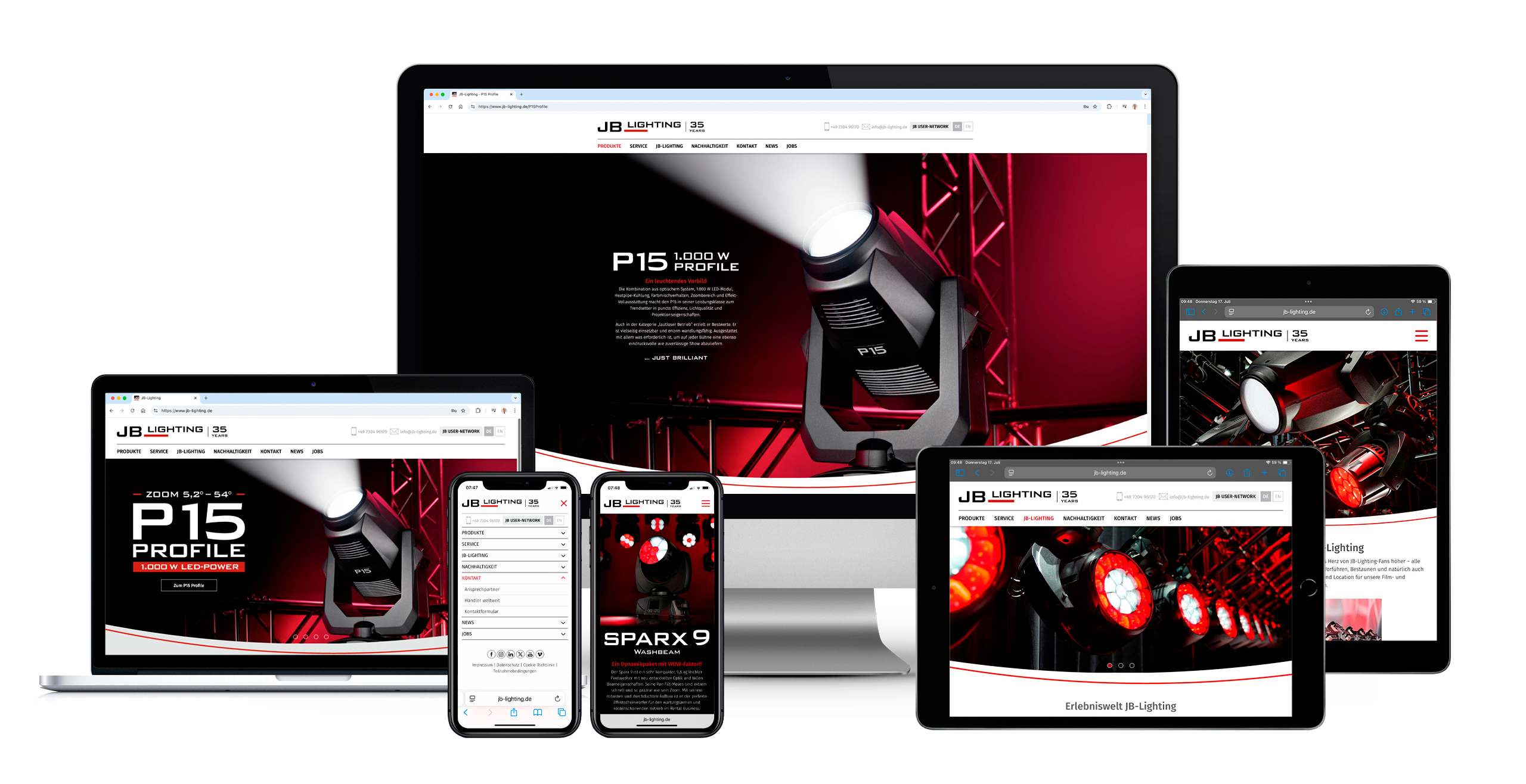 Webseite JB-Lighting